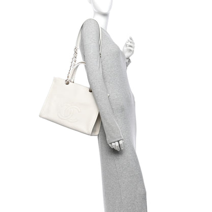Chanel Calfskin CC Zipped Shopping Tote White 2 of 10