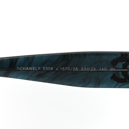 Chanel Acetate Butterfly Signature CC Sunglasses 5358 Dark Blue 5 of 9
