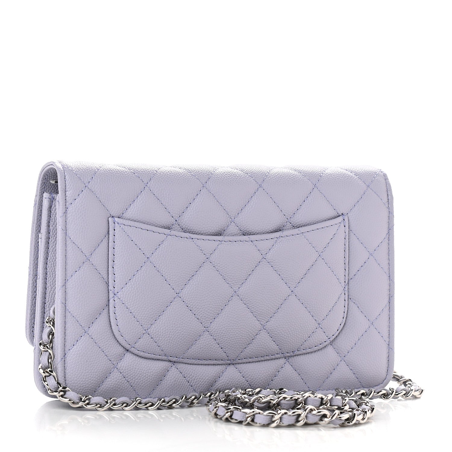 Chanel Caviar Quilted Wallet On Chain WOC Light Purple 3 of 10