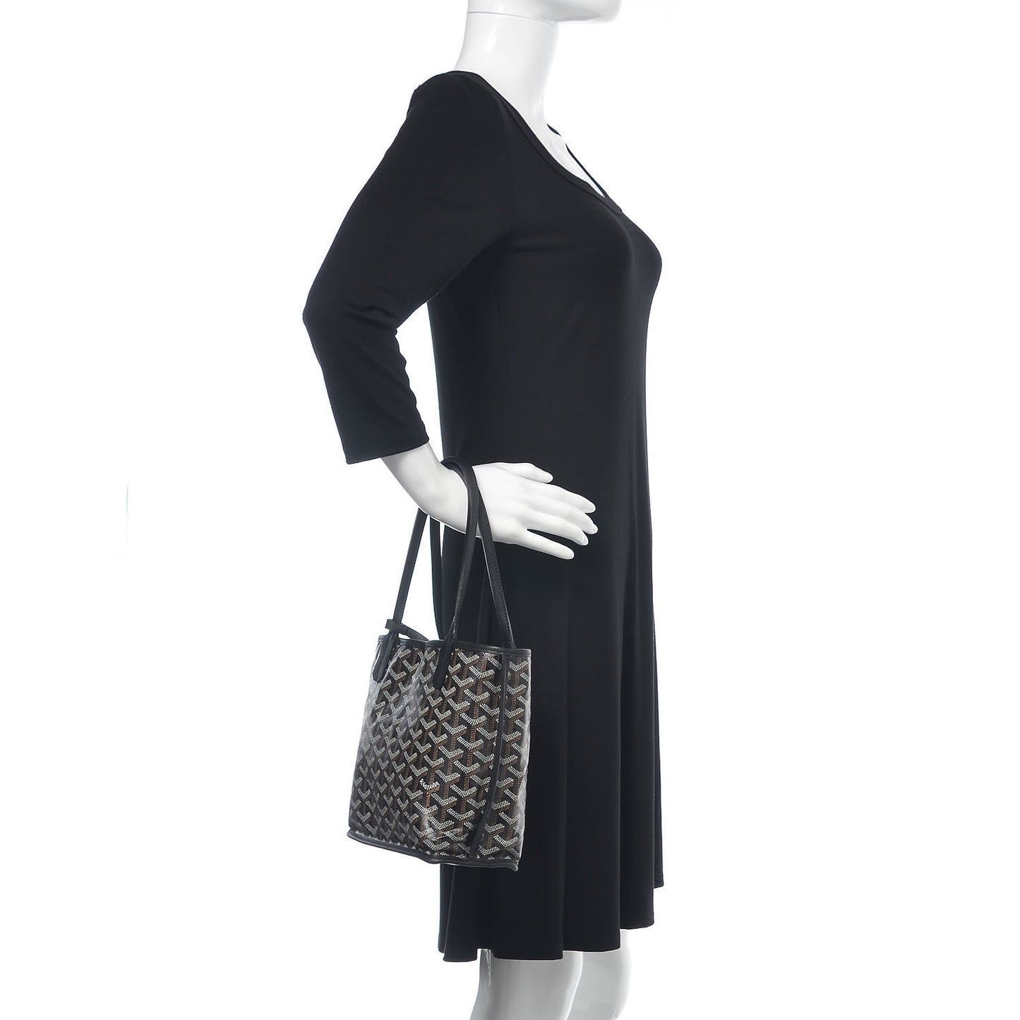 Goyardine Reversible Mini Anjou Black