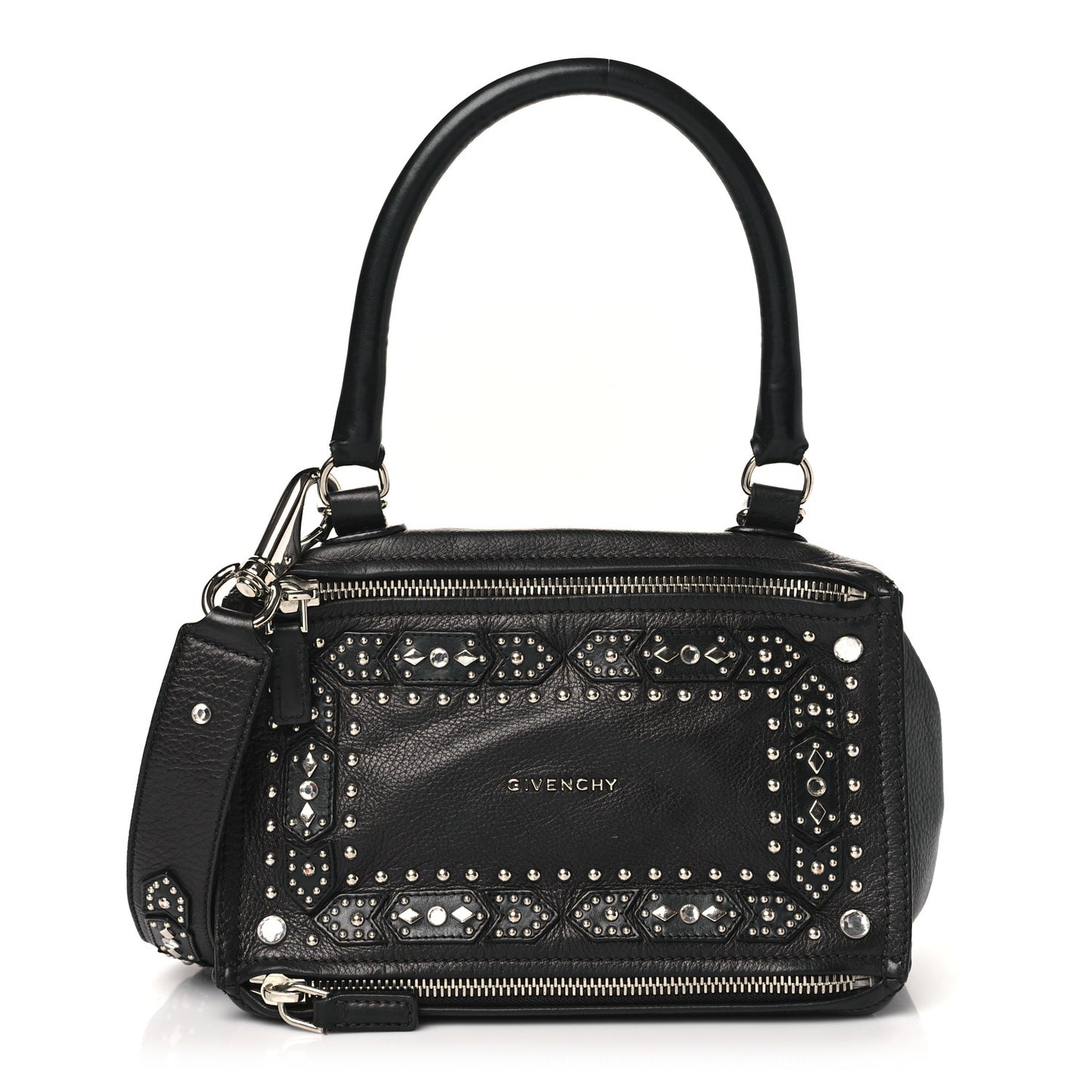 Calfskin Studded Medium Pandora Black