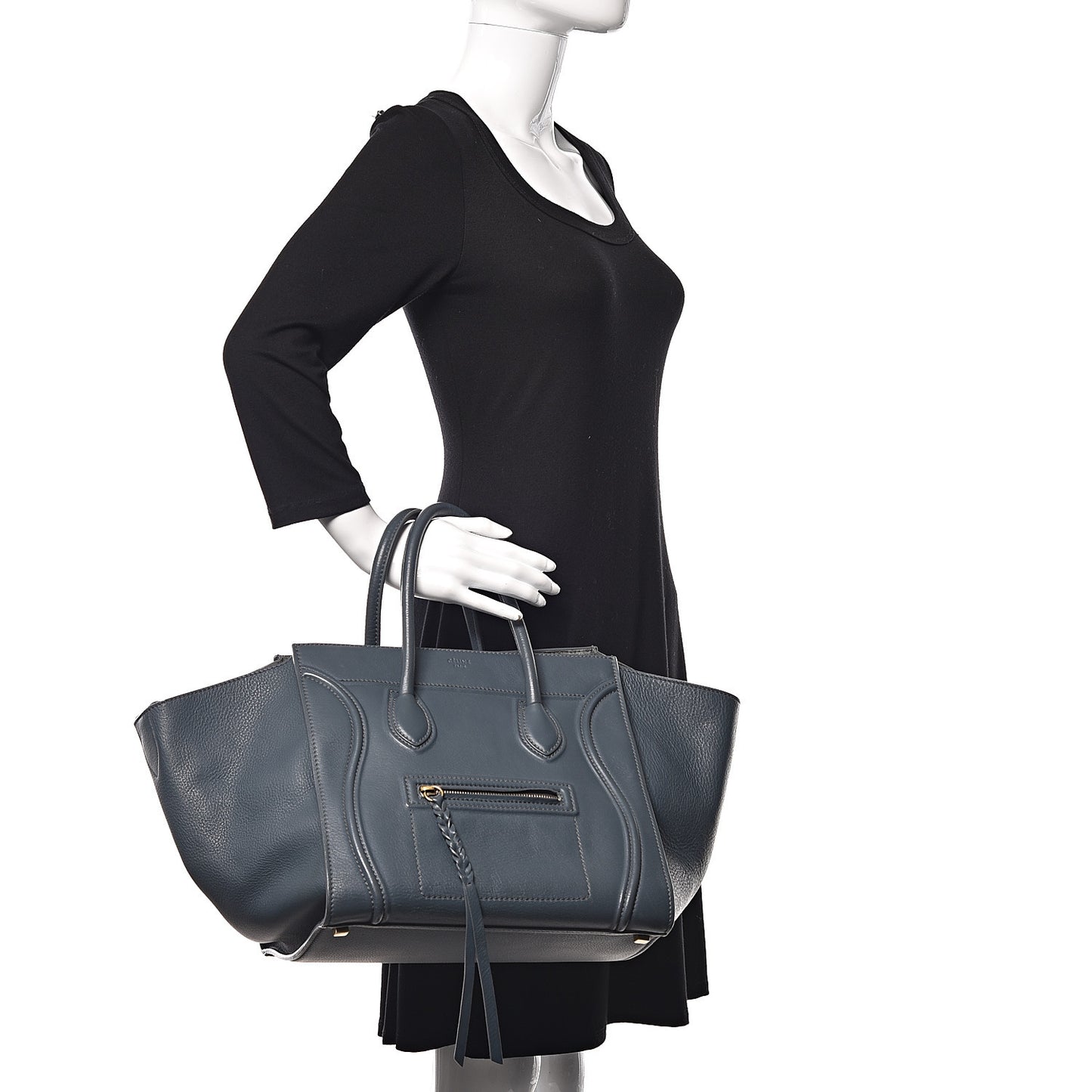 Supple Calfskin Medium Phantom Luggage Slate Blue