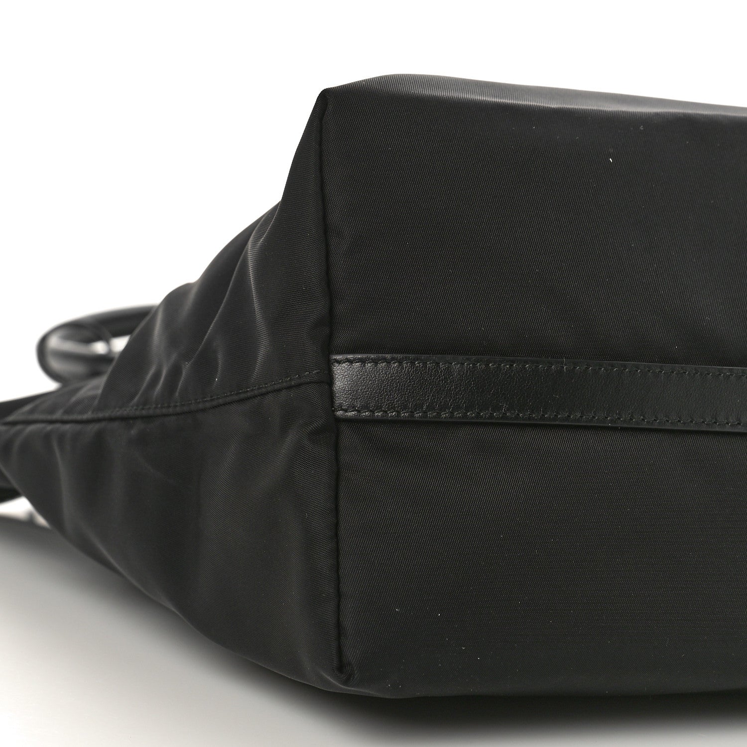 Prada Tessuto Nylon Soft Calf Shopping Tote Black 7 of 8