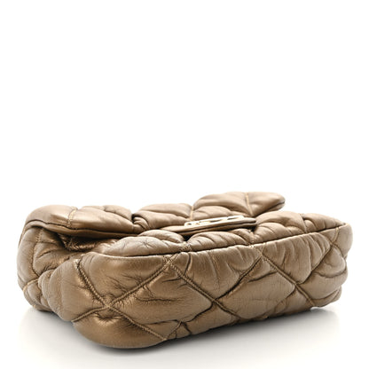 Chanel Lambskin Small Bubble Quilt Flap Bag Gold 4 of 10