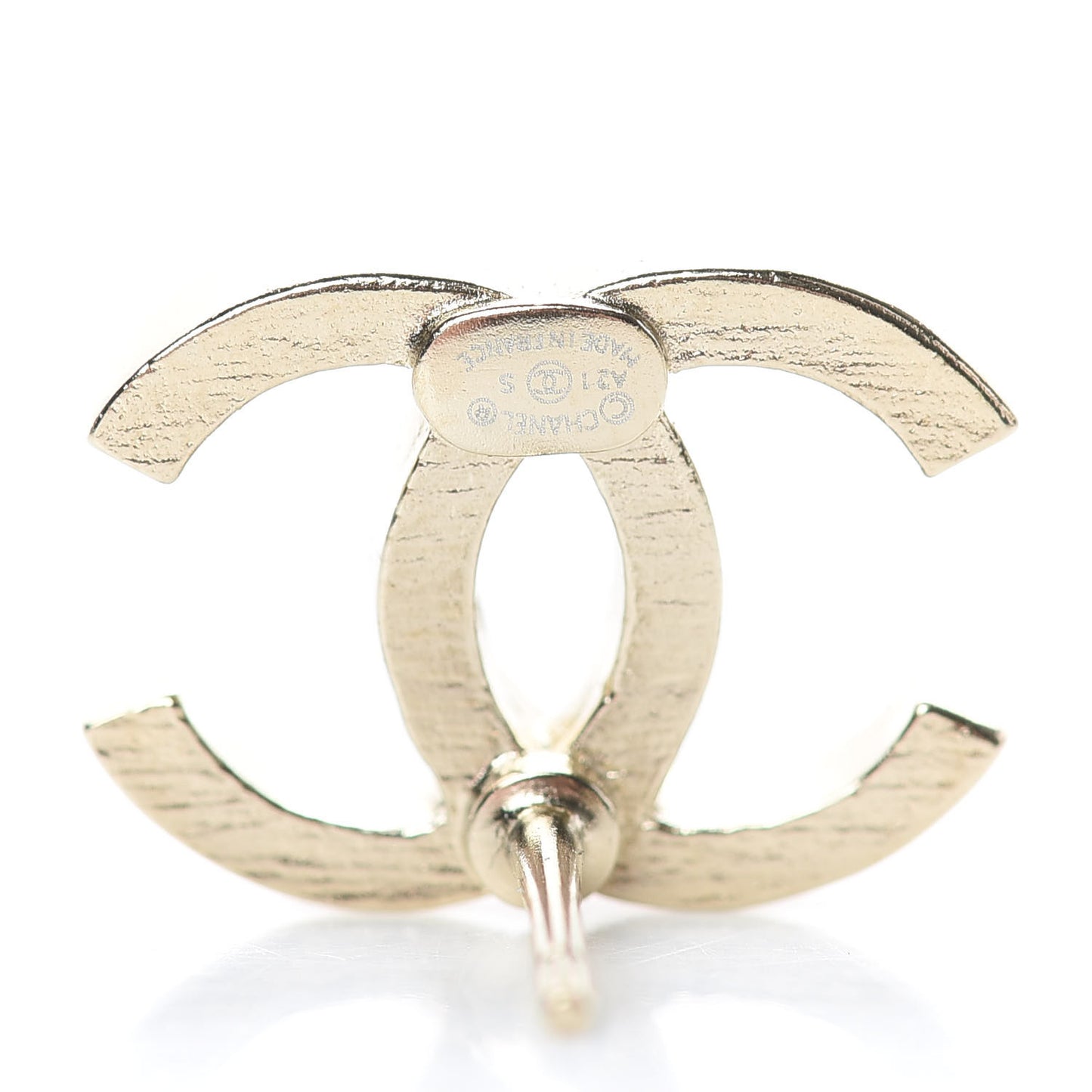 Crystal CC No 5 Earrings Gold