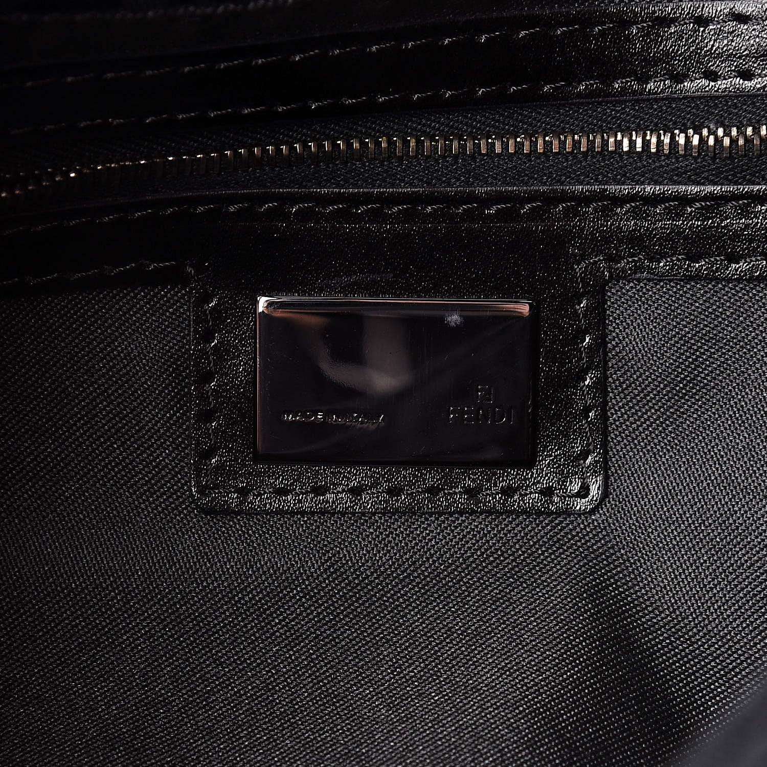 Fendi Zucchino Baguette Black 6 of 6