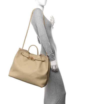 Bottega Veneta Silky Calfskin Large Andiamo Shoulder Bag Light Butter 2 of 11