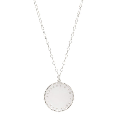 Tiffany Sterling Silver Twist Round Charm Necklace 1 of 4