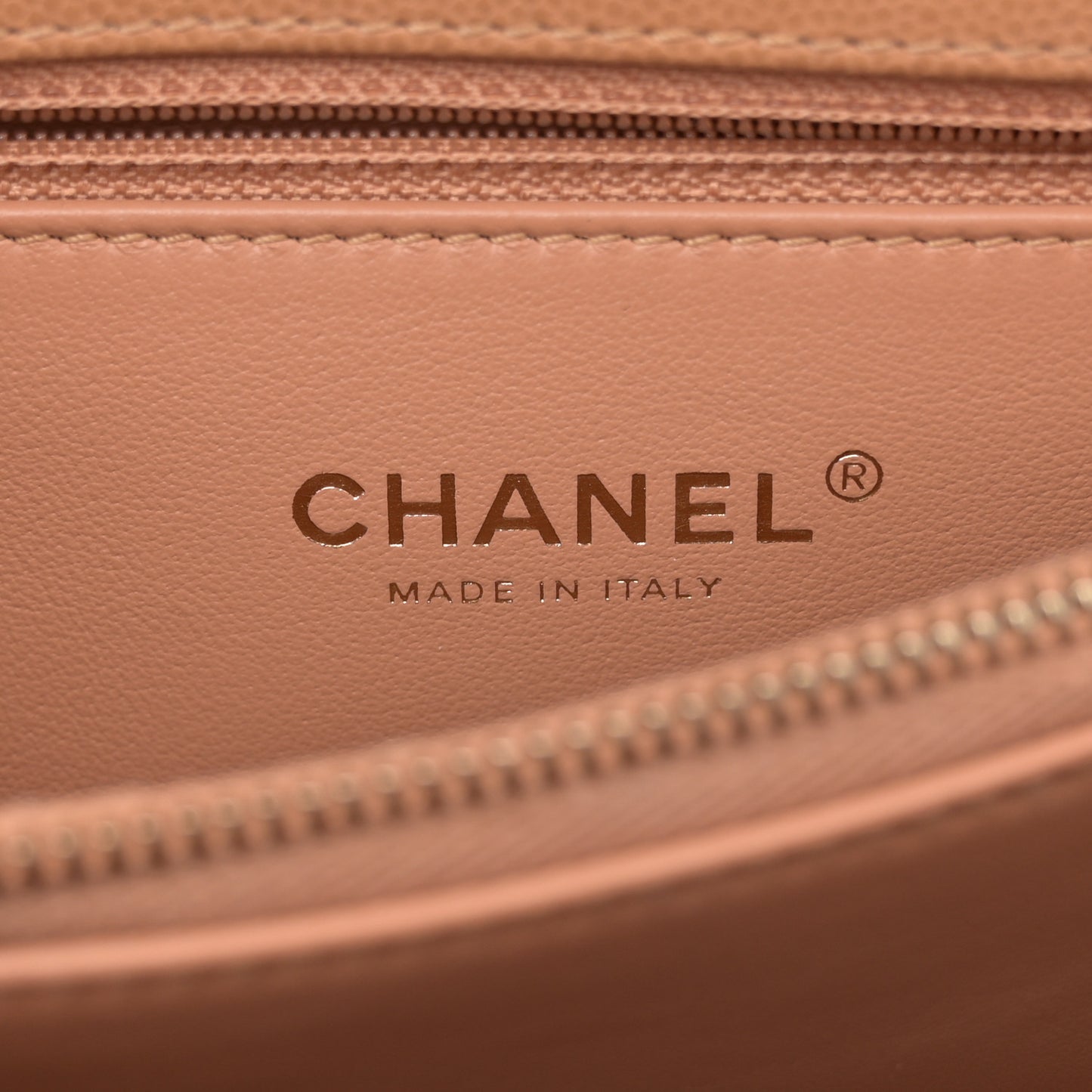 Caviar Quilted Small Coco Chain Handle Flap Brown