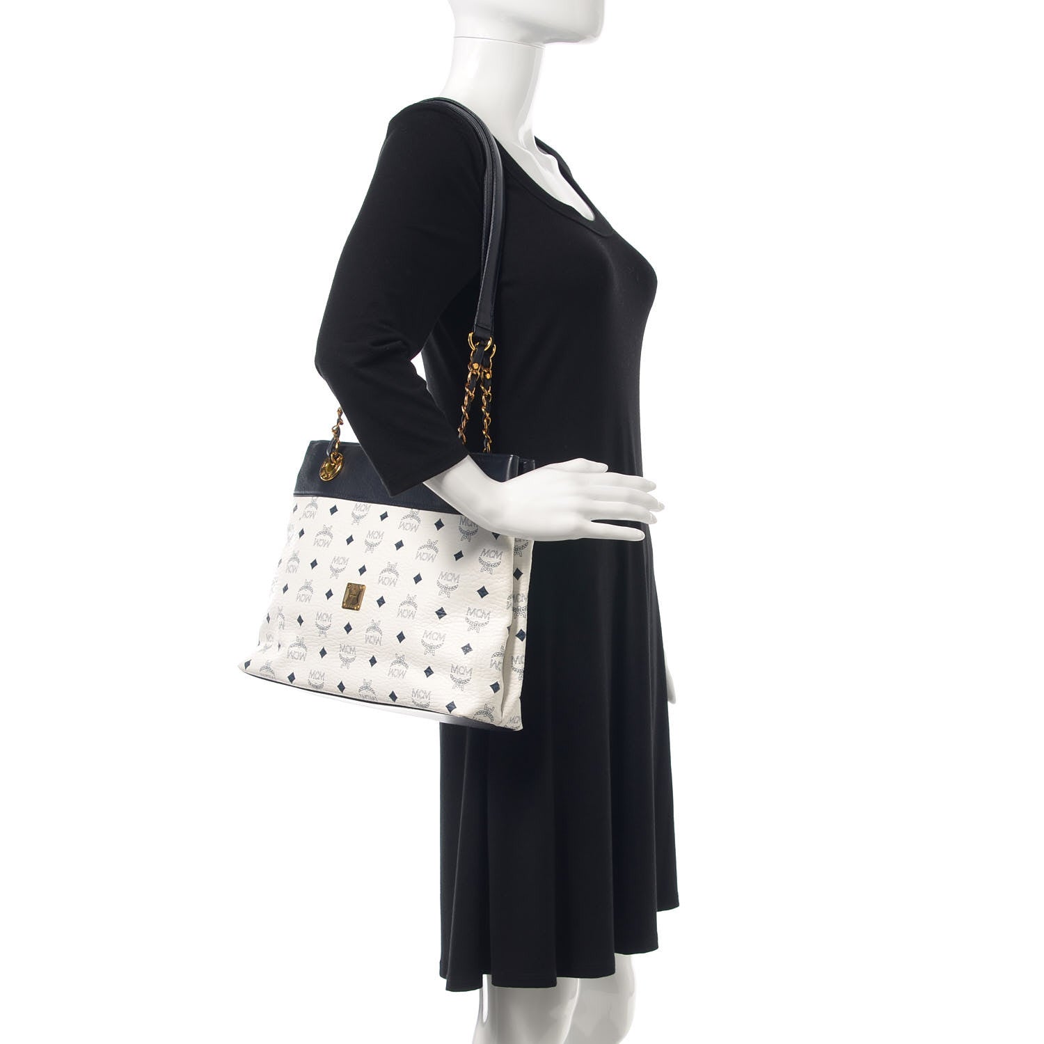 MCM Visetos Shoulder Bag White 2 of 10
