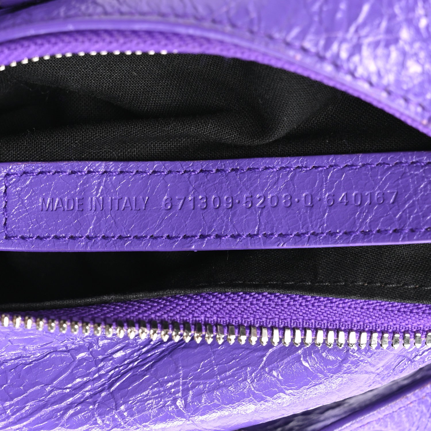 Balenciaga Agneau Arena Le Cagole Shoulder Bag XS Purple 8 of 11