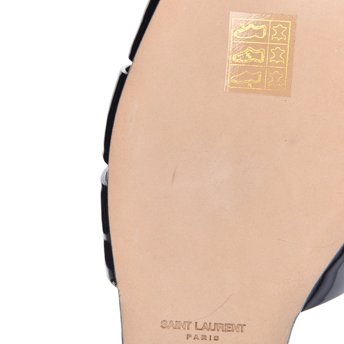 Patent Calfskin Nu Pied 05 Slide Sandals 40 Black