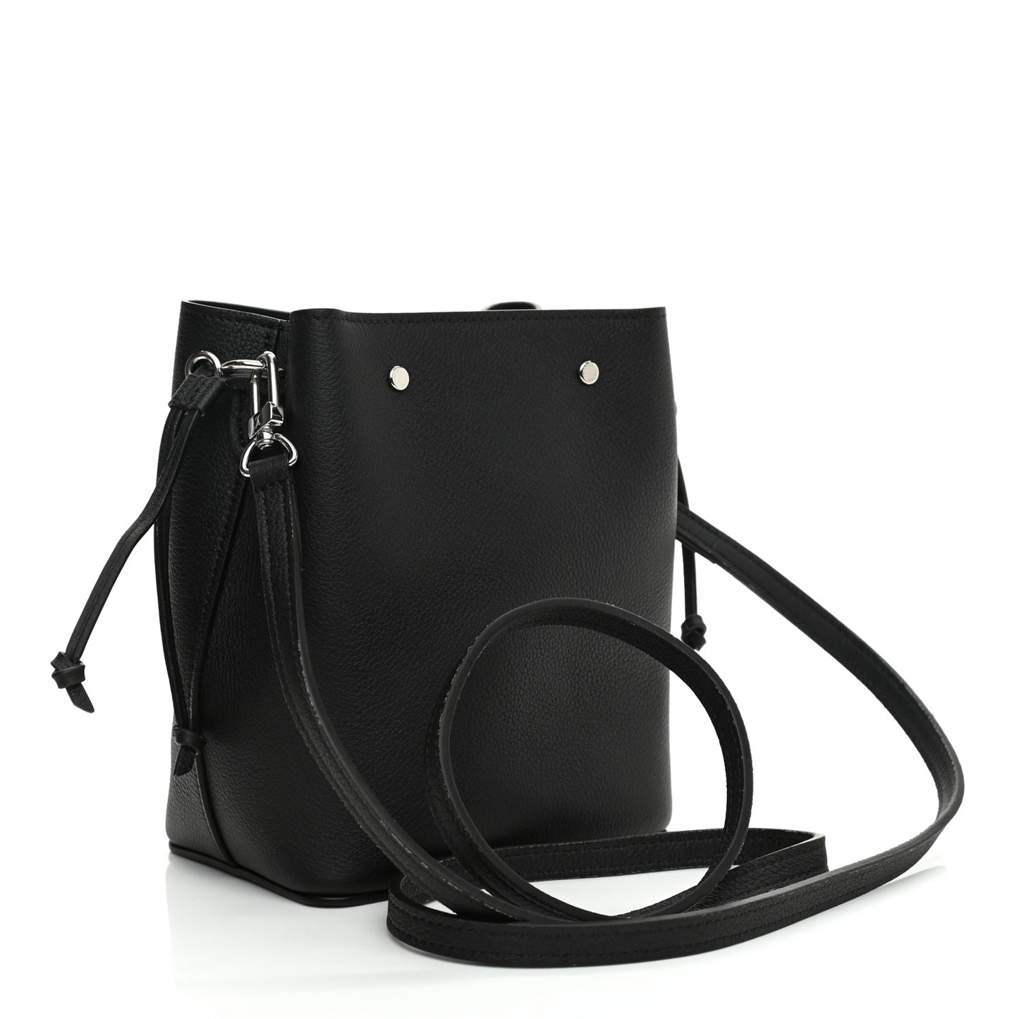Calfskin Nano Lockme Bucket Black