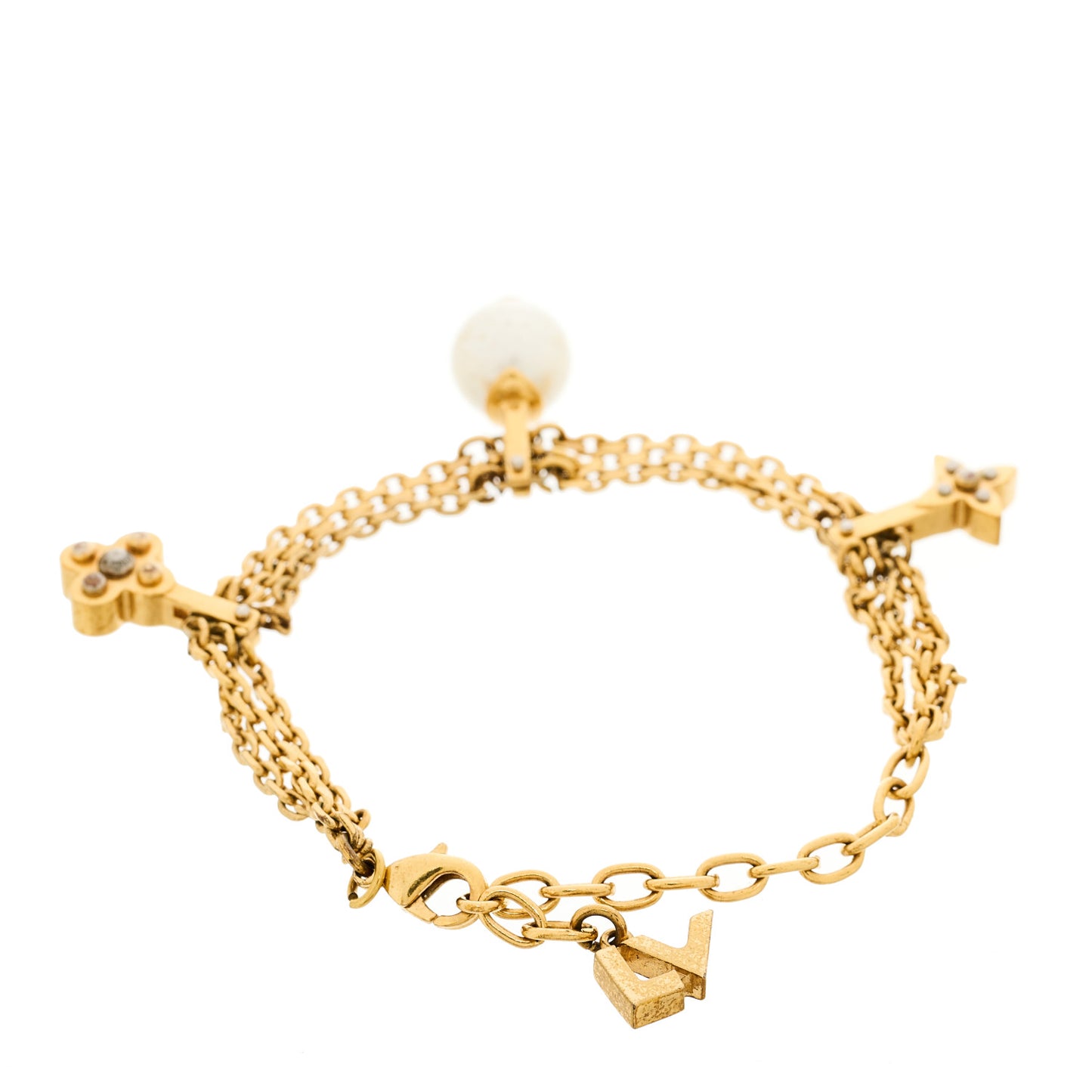 Pearl Charmy Bracelet Gold