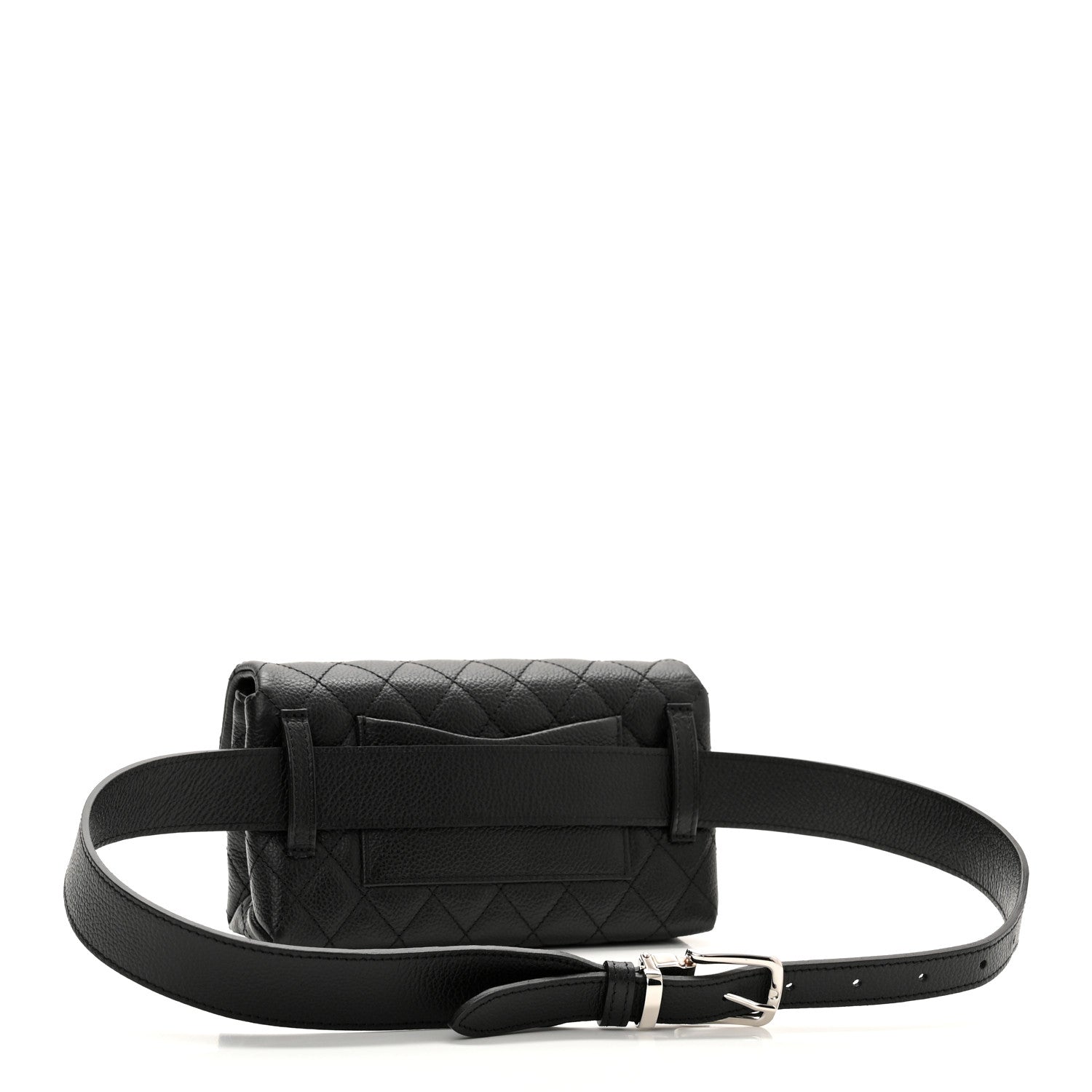 Chanel Grained Calfskin Quilted 2.55 Reissue Flap Belt Bag Clutch Black 3 of 10