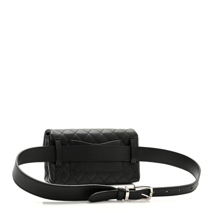 Chanel Grained Calfskin Quilted 2.55 Reissue Flap Belt Bag Clutch Black 3 of 10
