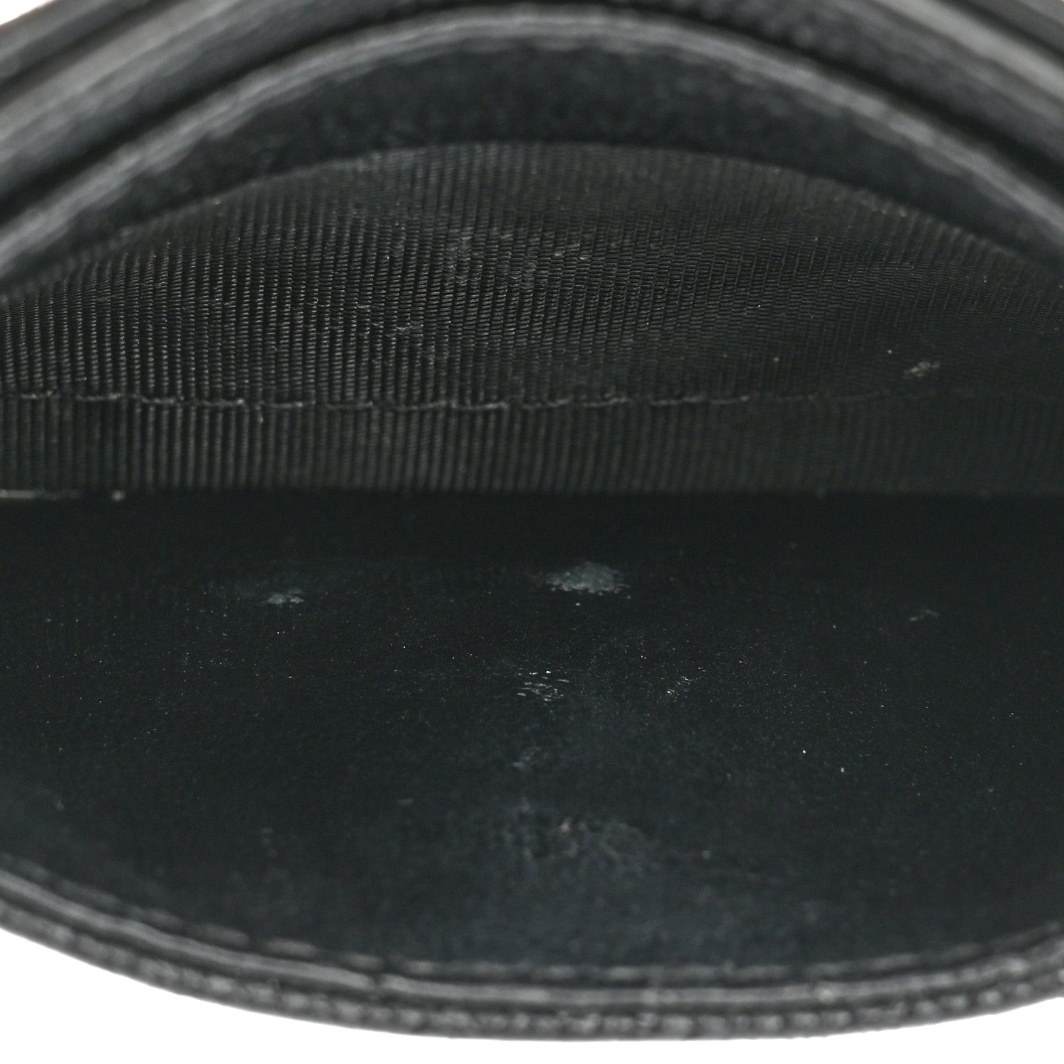 Saint Laurent Grain De Poudre Matelasse Chevron Monogram Credit Card Case Black 6 of 16
