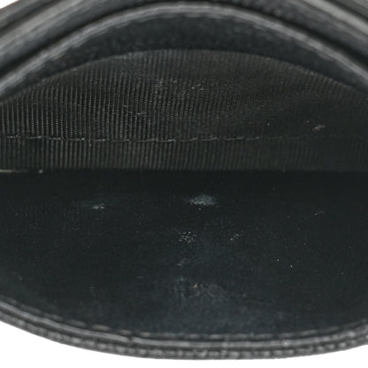 Saint Laurent Grain De Poudre Matelasse Chevron Monogram Credit Card Case Black 6 of 16