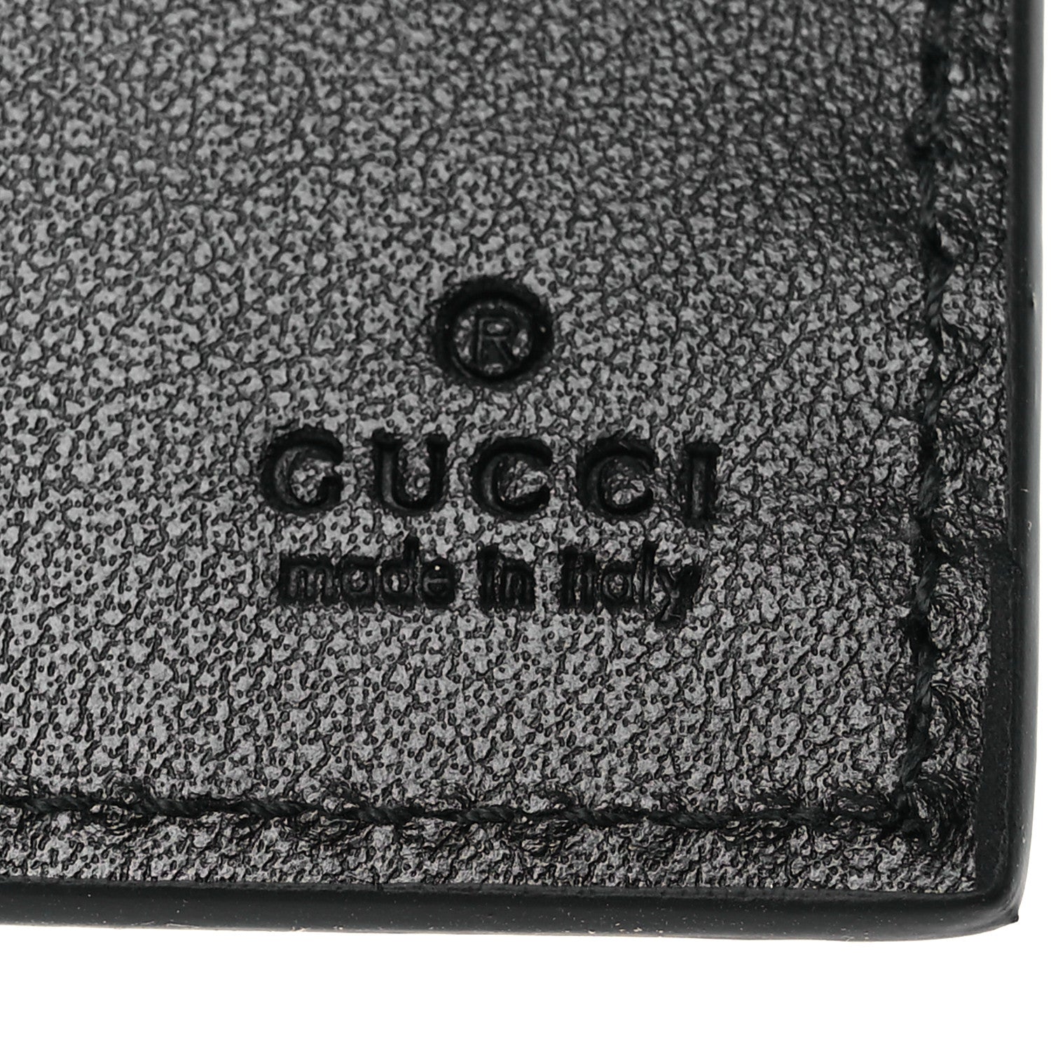 Gucci Plutone Calfskin Logo Bi-Fold Wallet Black 7 of 8