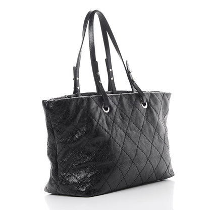 Chanel Glazed Calfskin Large On The Road Tote Black 3 of 11