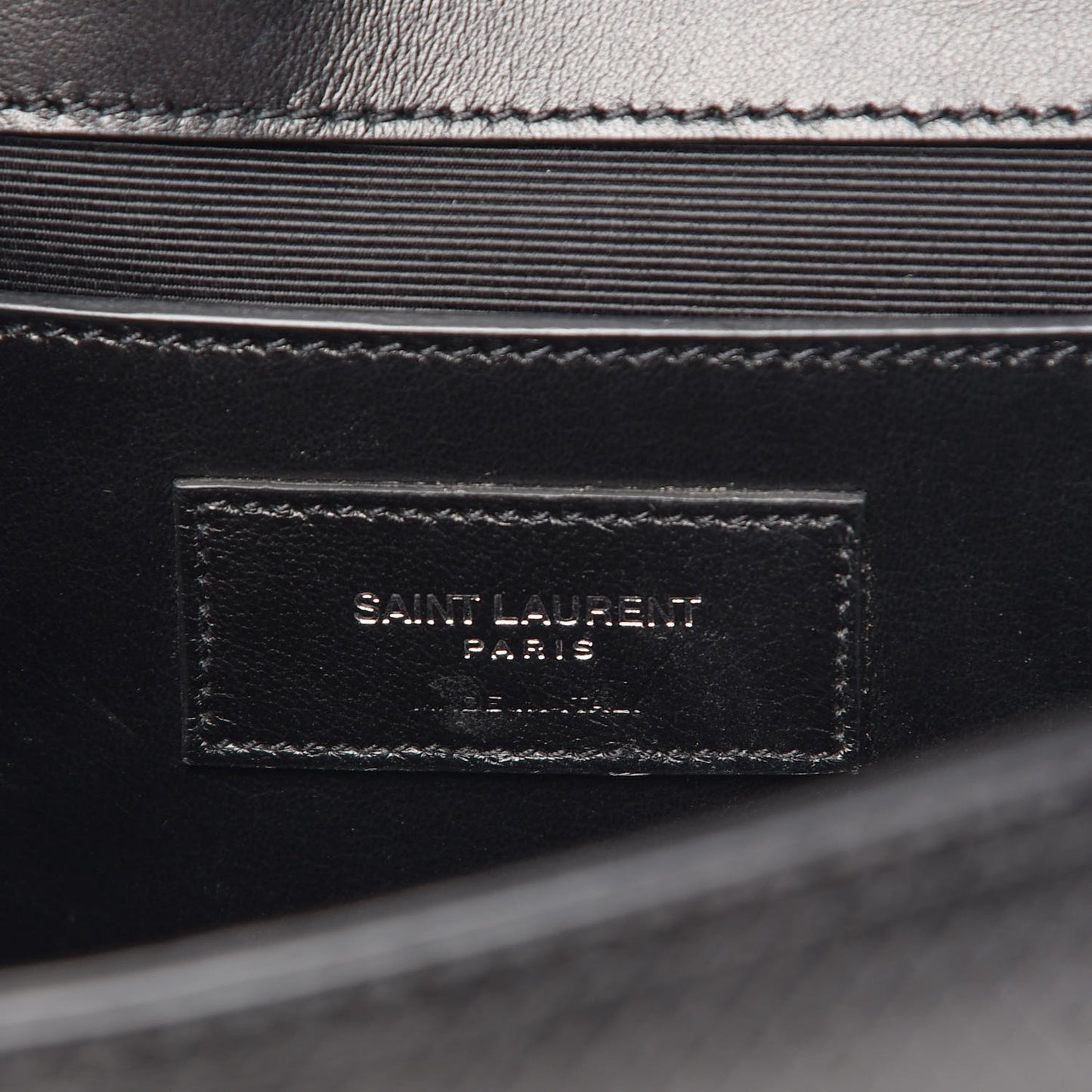 Calfskin Snakeskin Effect Medium Classic Monogram Kate Satchel Black
