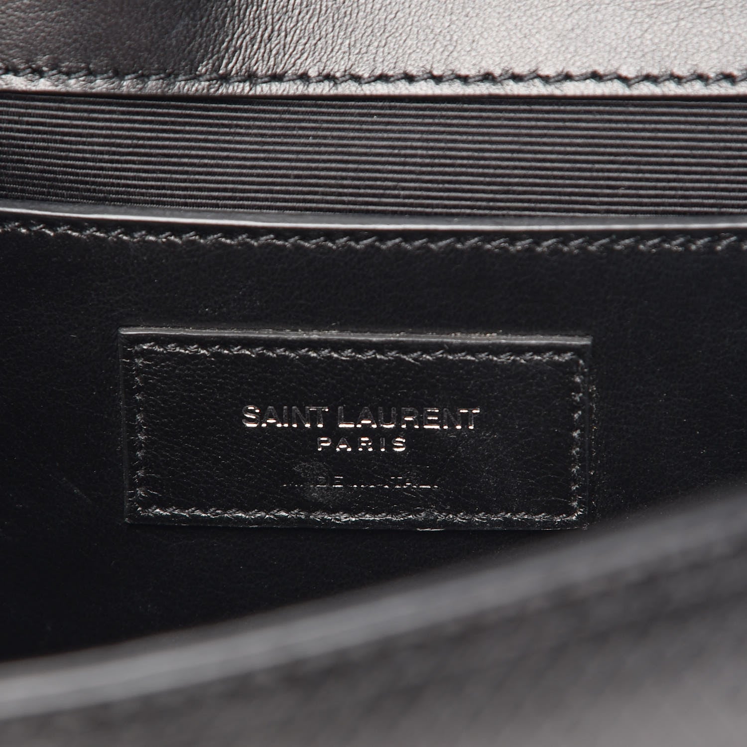 Saint Laurent Calfskin Snakeskin Effect Medium Classic Monogram Kate Satchel Black 6 of 7