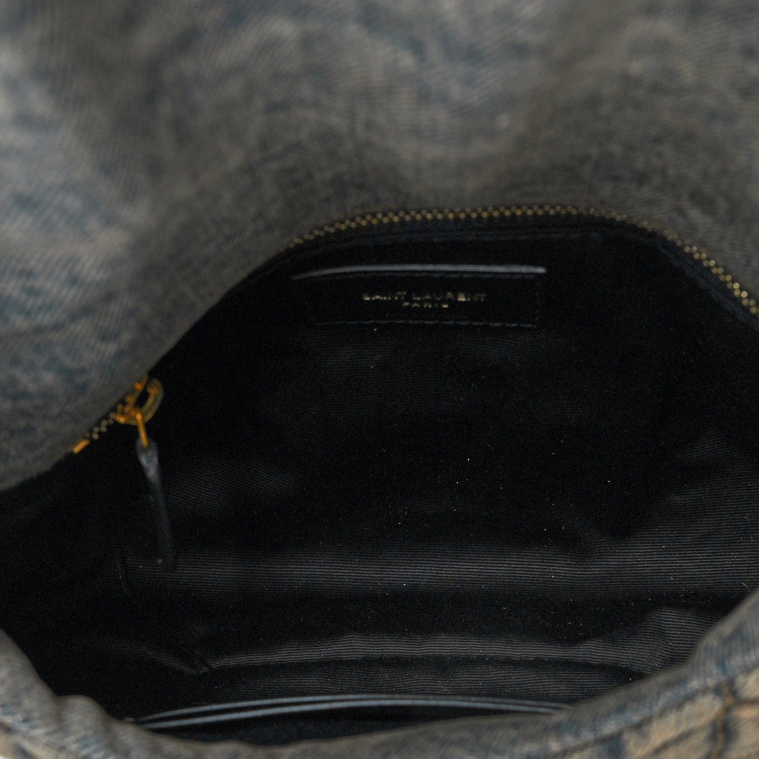 Saint Laurent Denim Quilted Toy Loulou Puffer Monogram Chain Satchel Rodeo Blue 4 of 9