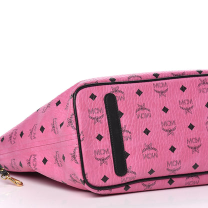 MCM Visetos Medium Reversible Liz Shopper Tote Pink 13 of 20