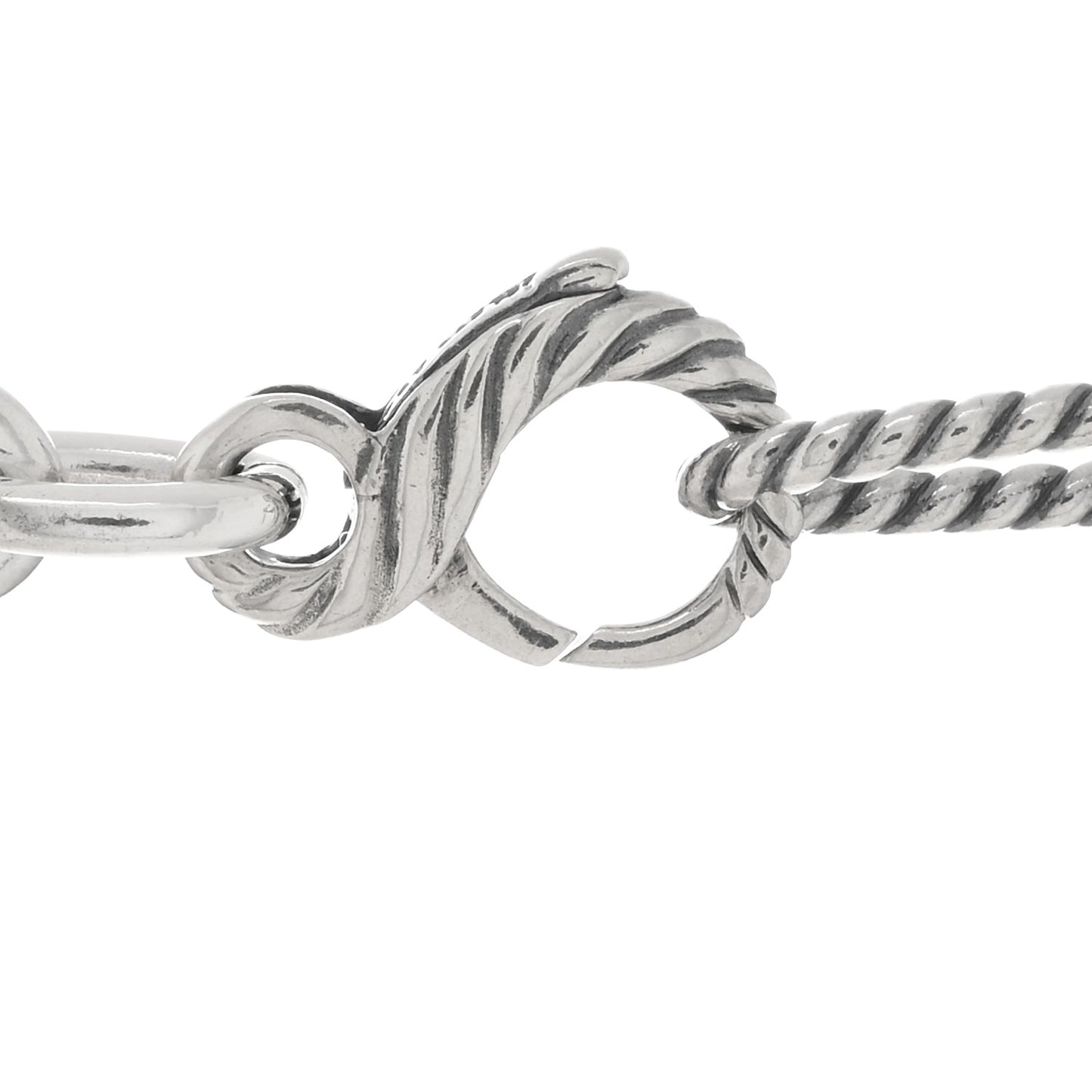 Sterling Silver 18K Yellow Gold Prasiolite Figaro Station Necklace