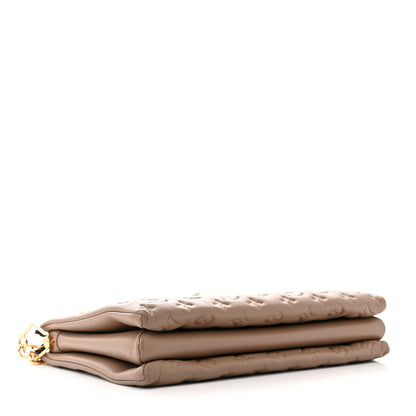 Louis Vuitton Lambskin Embossed Monogram Coussin MM Taupe 4 of 9