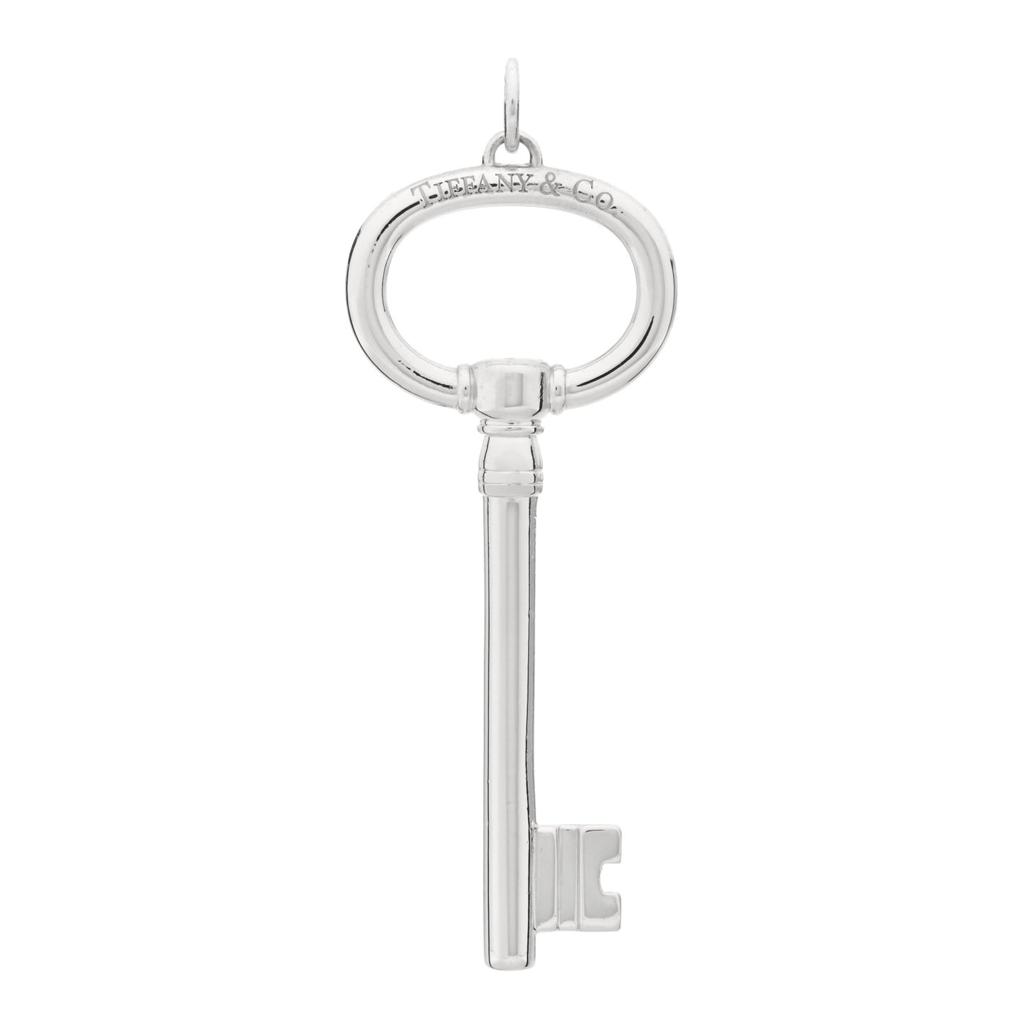 Sterling Silver Large Oval Key Pendant