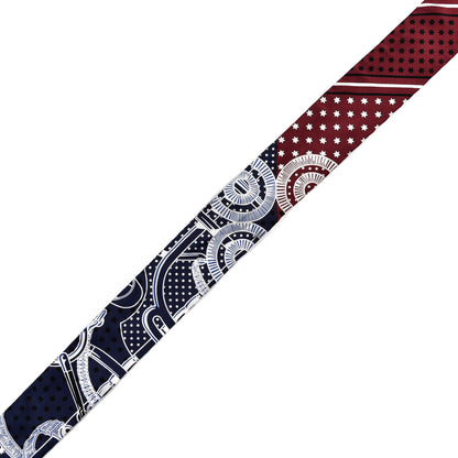 Hermes Silk Eperon d'Or Cut Twilly Bordeaux Blanc Marine 3 of 5