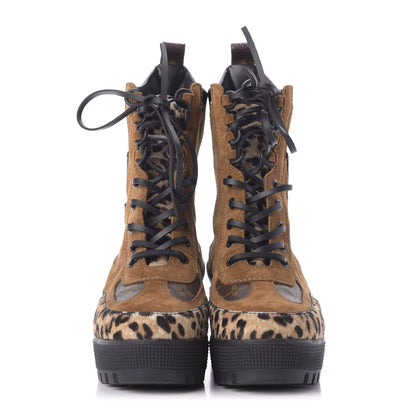 Louis Vuitton Suede Calfskin Monogram Laureate Platform Desert Boots 37.5 Cognac 2 of 9