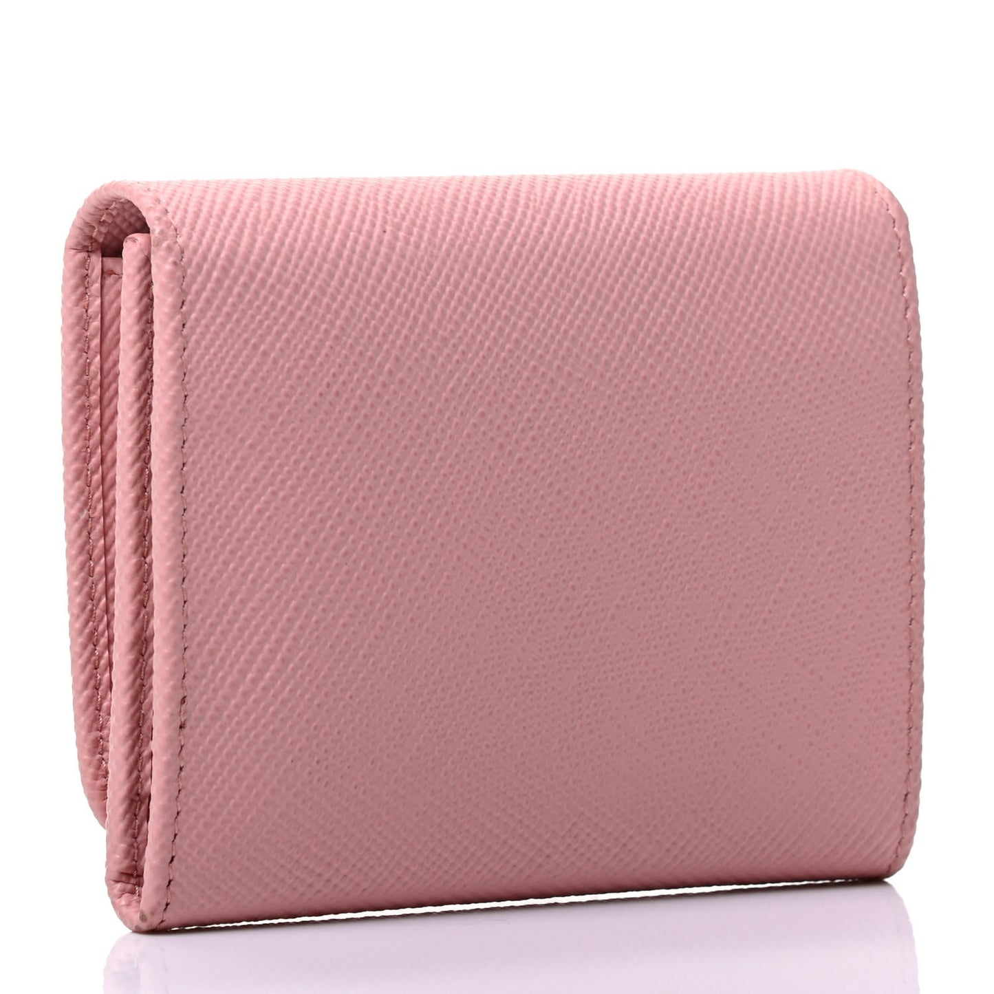 Saffiano Metal Tri-Fold Wallet Orchidea