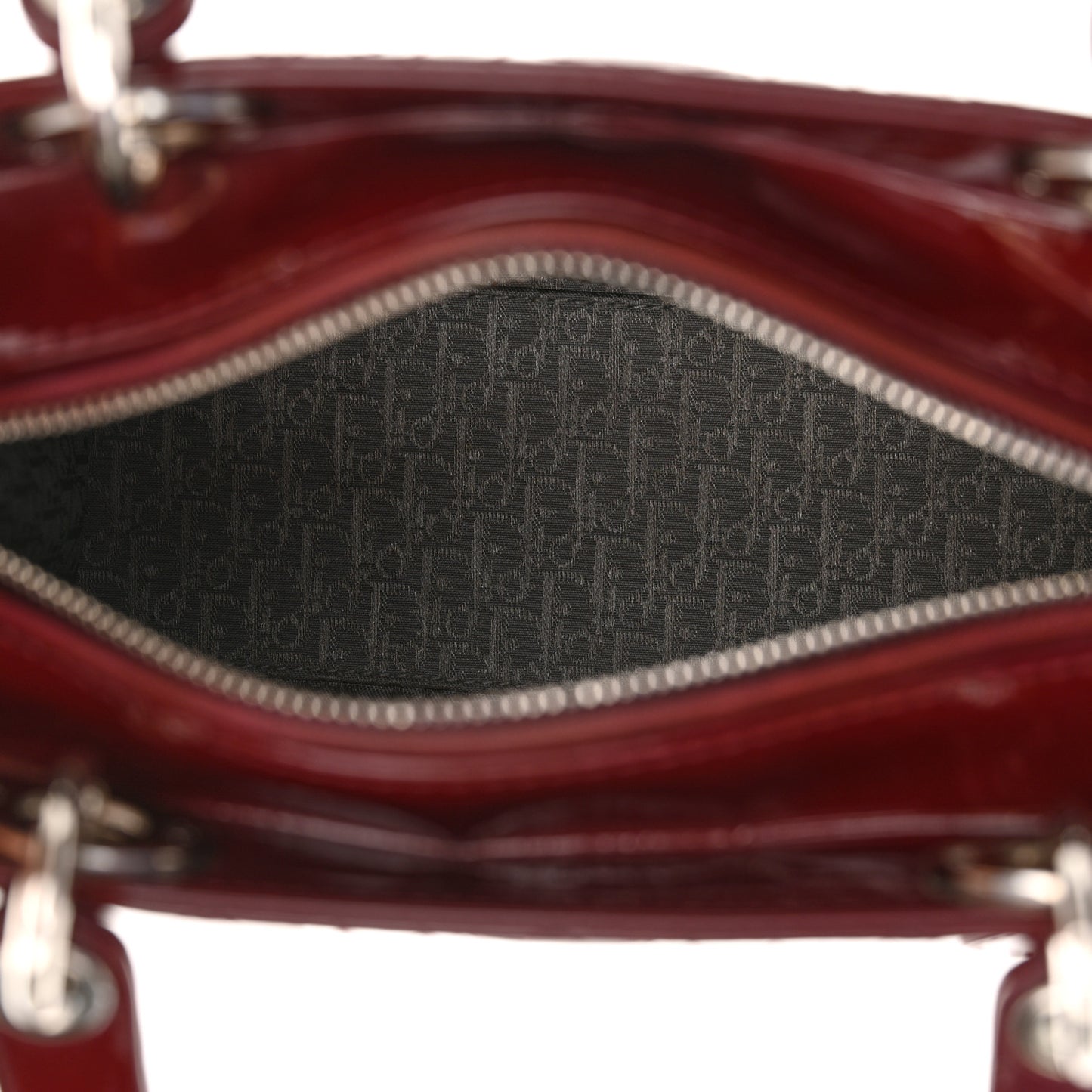 Patent Cannage Medium Lady Dior Burgundy Red