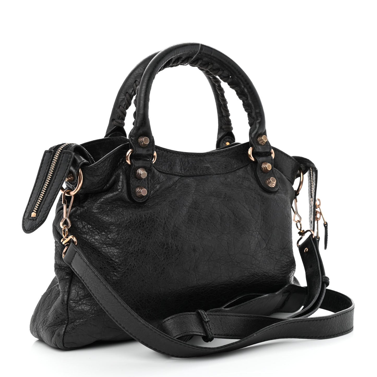 Agneau Giant 12 Rose Gold Hardware Town Black