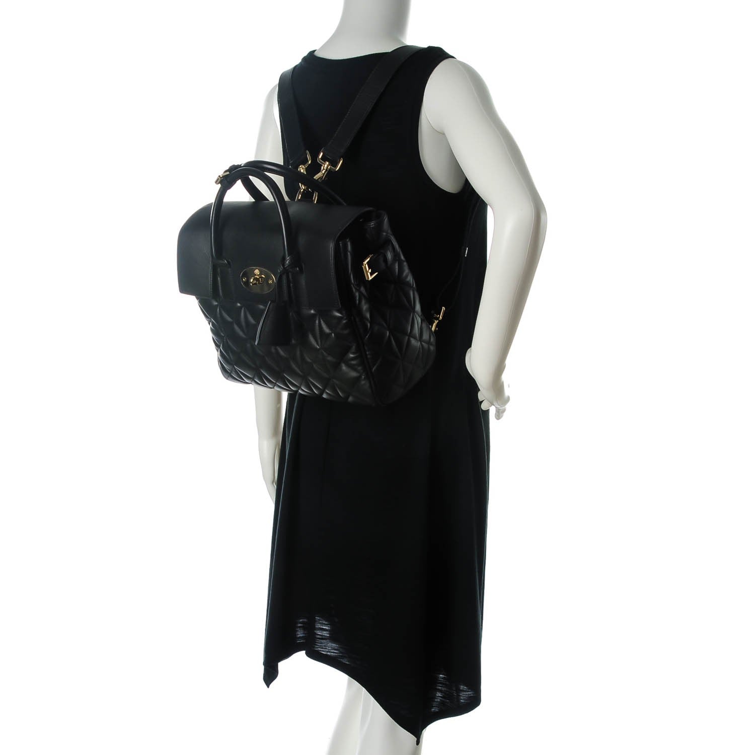 Mulberry Nappa Quilted Cara Delevingne Convertible Bag Black 2 of 7