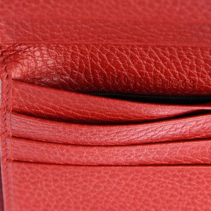 Gucci Monogram Dollar Calfskin Zip Around French Flap Wallet Beige Ebony Rosso 7 of 7
