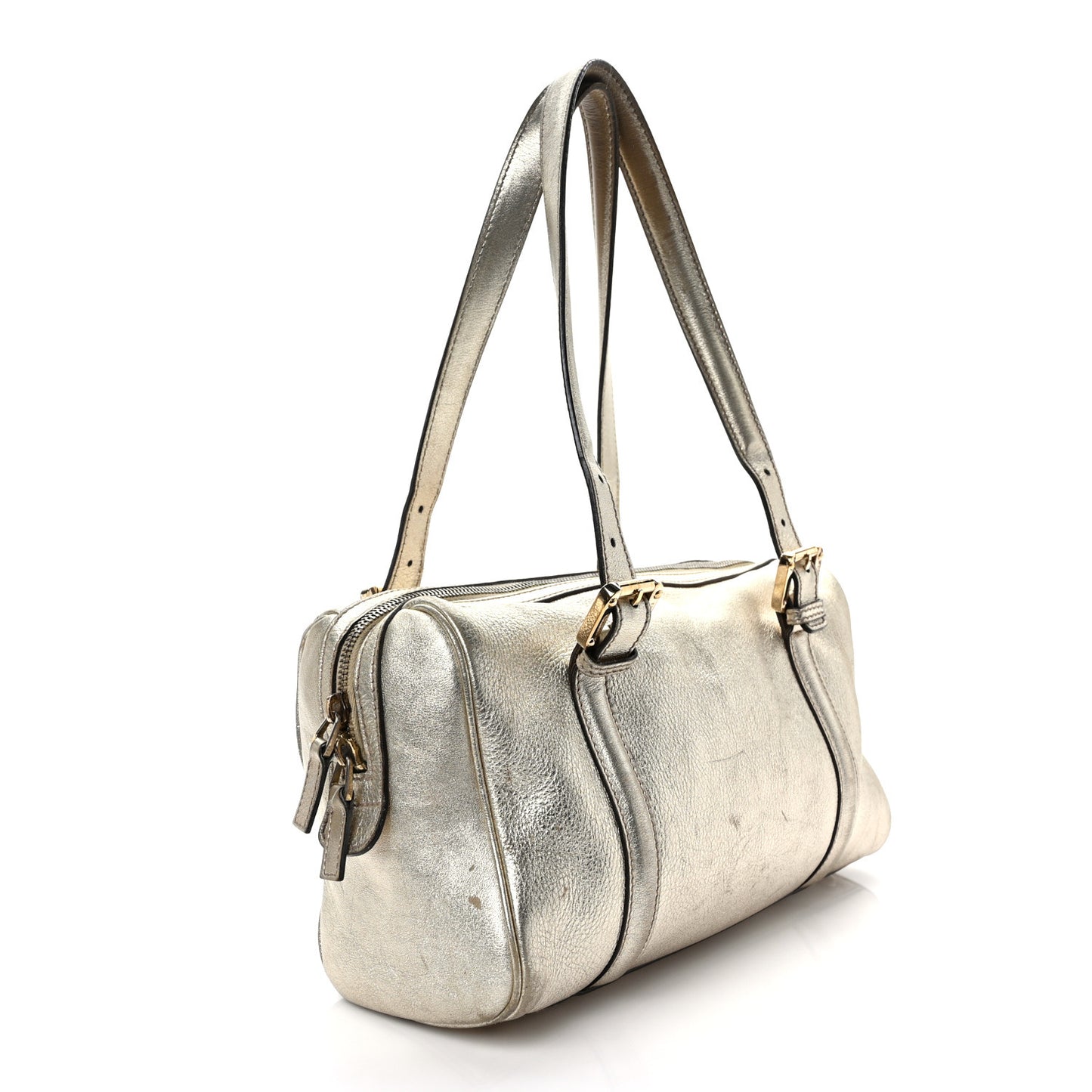 Metallic Calfskin Medium Britt Boston Gold