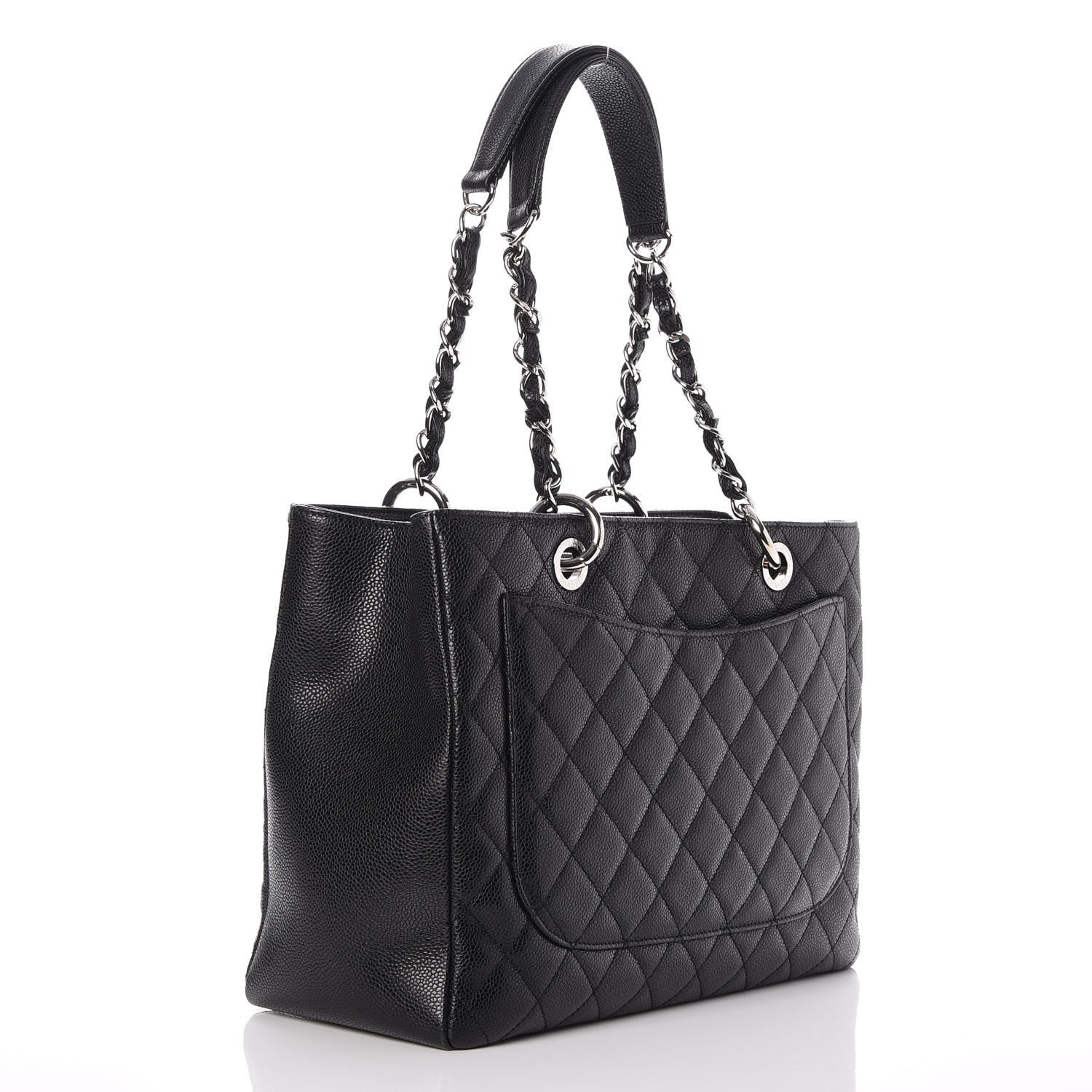 Chanel Caviar Quilted Grand Shopping Tote GST Black 3 of 10