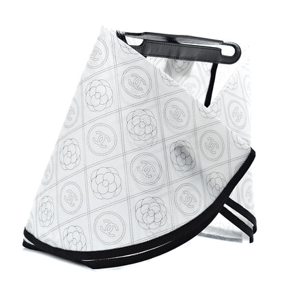 Chanel PVC Calfskin Coco Bag Raincoat White Black 3 of 6