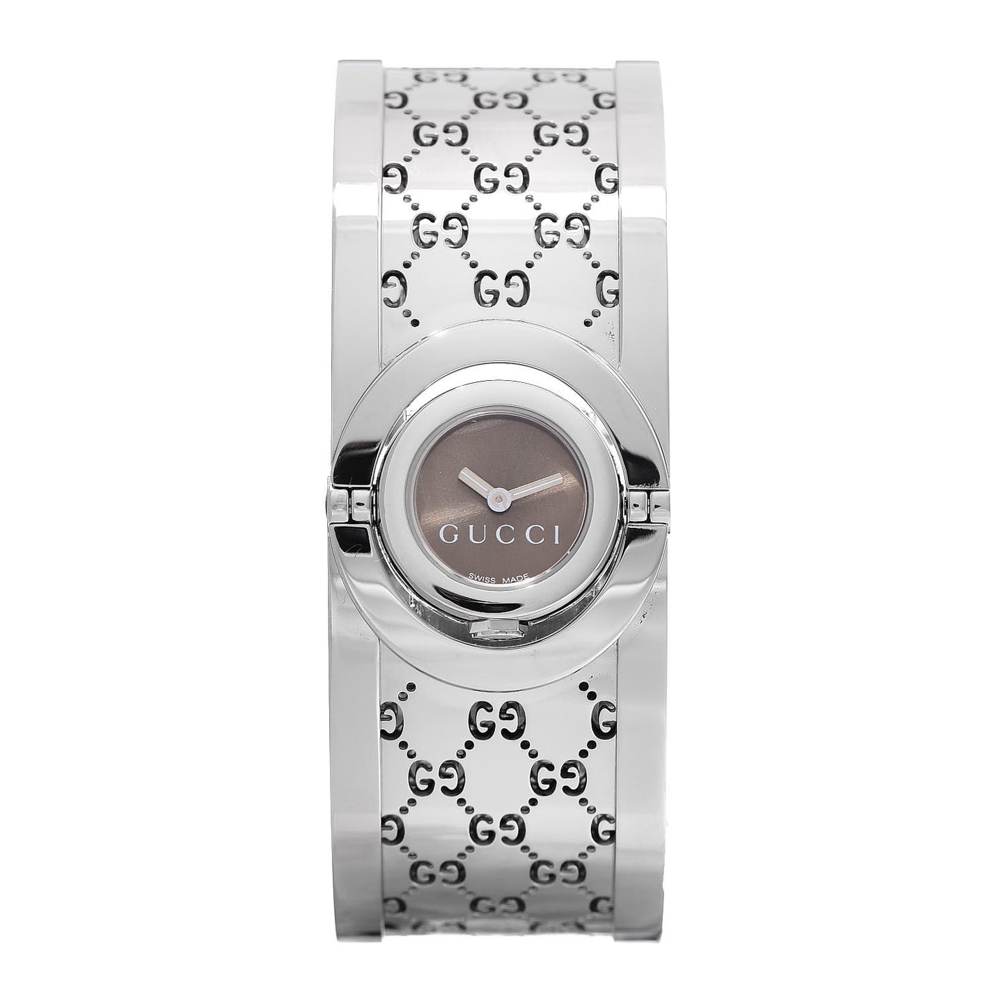 Stainless Steel 23mm Twirl Quartz Watch Brown