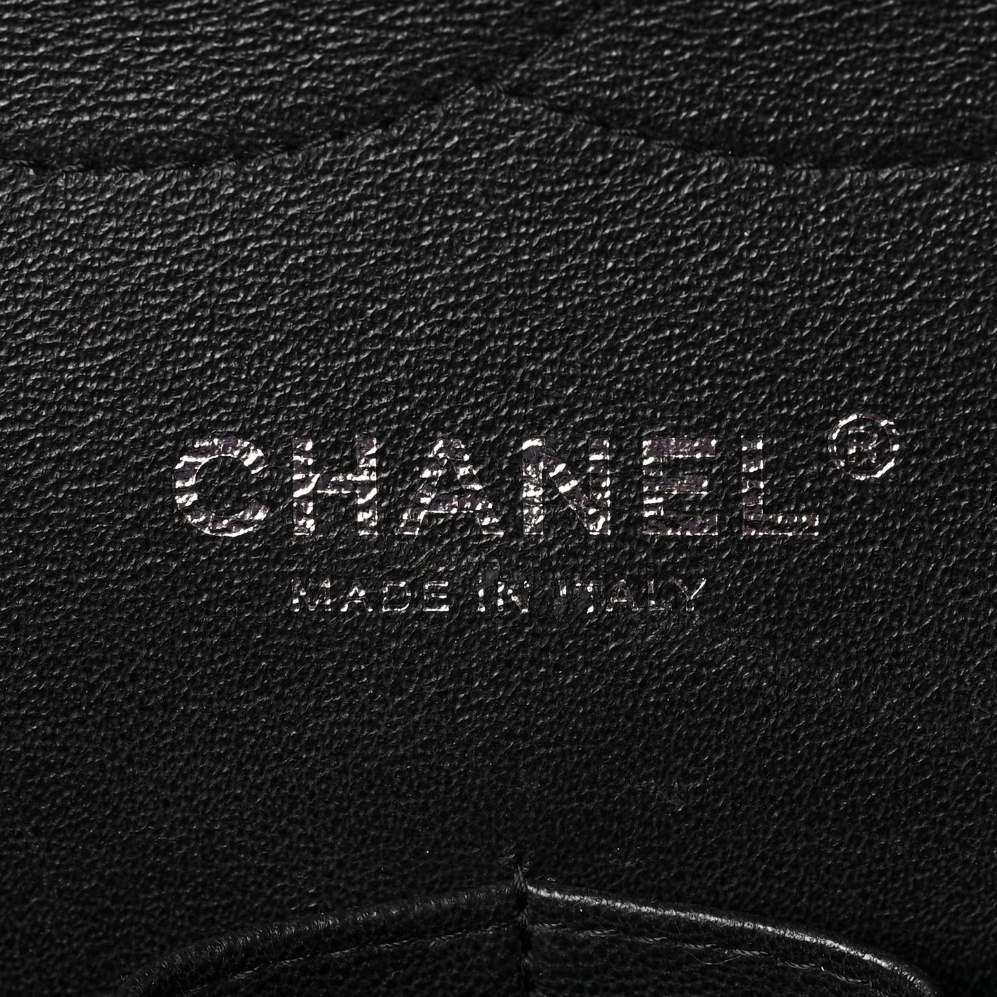 Crumpled Calfskin Quilted Jumbo Double Flap So Black