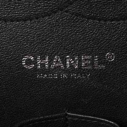 Chanel Crumpled Calfskin Quilted Jumbo Double Flap So Black 6 of 8