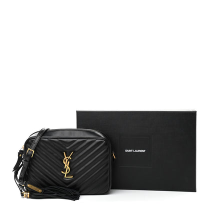 Saint Laurent Calfskin Matelasse Monogram Lou Camera Bag Black 11 of 11