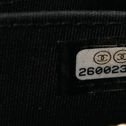 Chanel Lambskin Chevron Quilted Studded Zip Around Coin Purse Black 7 of 8