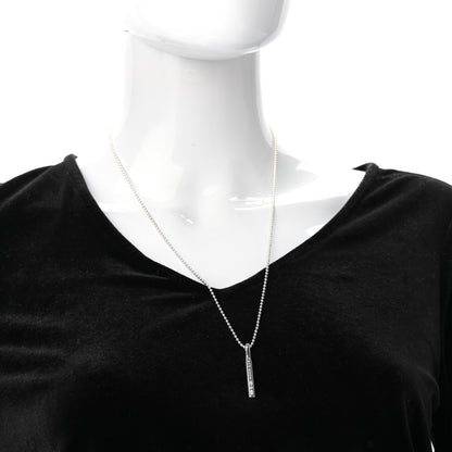 Tiffany Sterling Silver 1837 Makers Bar Pendant Necklace 2 of 6