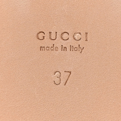 Gucci X ADIDAS Kid Scamosciato Quentin Goatskin Trefoil Embroidered Womens Horsebit Slippers 37 Crop Off White 6 of 14