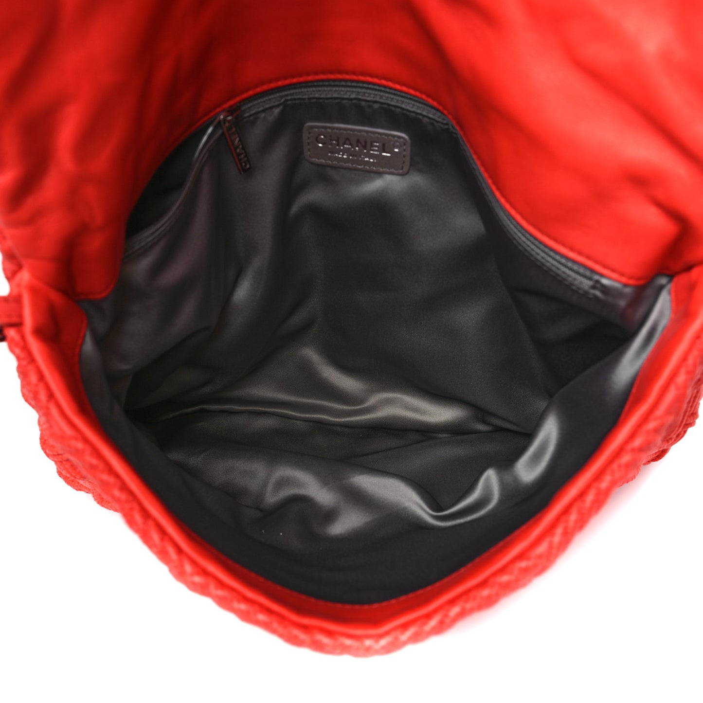 Lambskin Stitched Large Walk Of Fame Flap Red