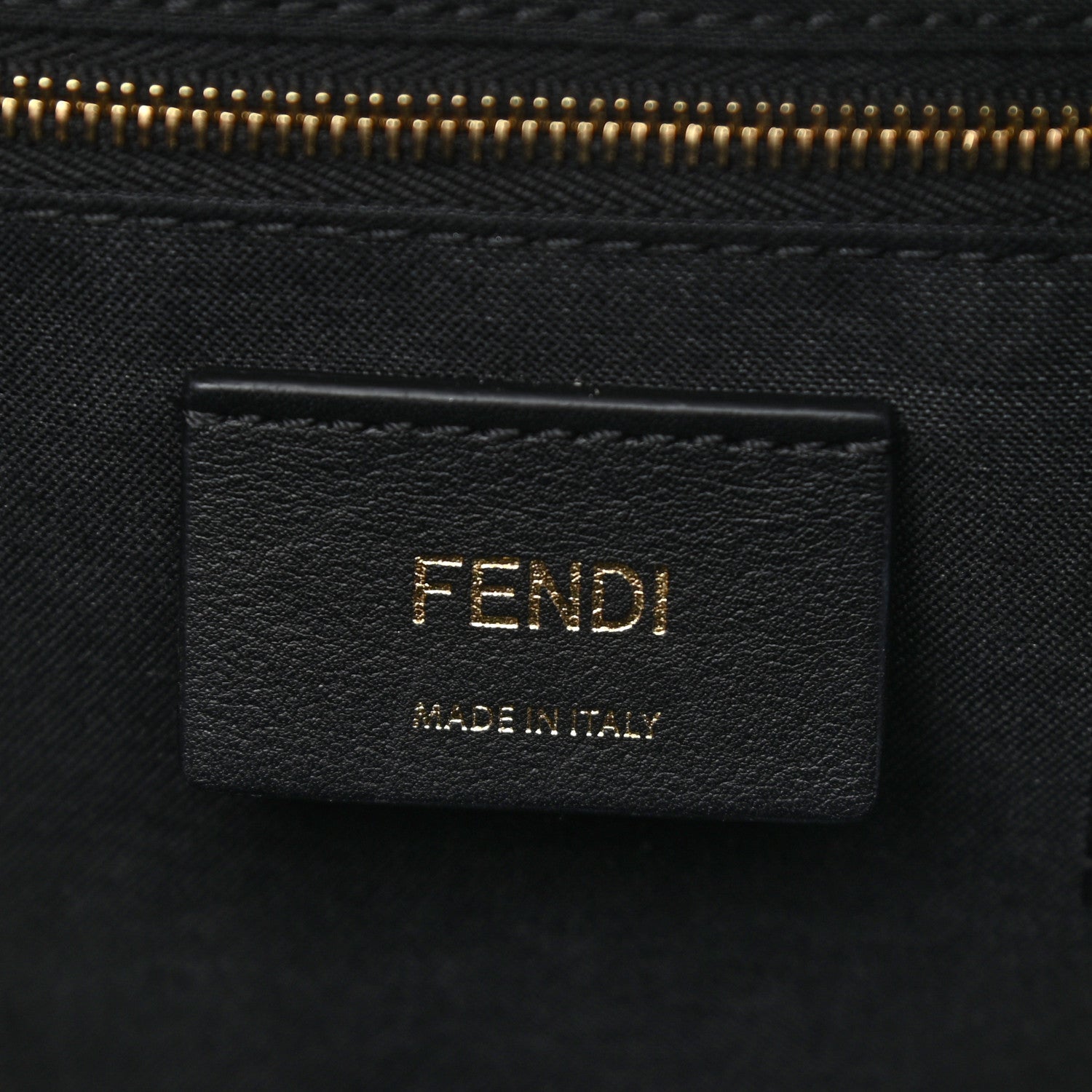 Fendi Vitello Bi-Color FF 1974 Embossed Mini Backpack Maya Black 6 of 10